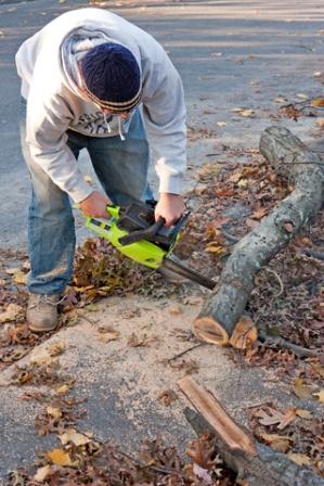 Even smaller branches can be a problem - a little saw like this can get quite a bit done.